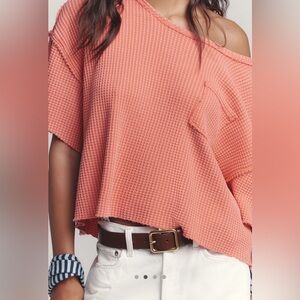 NWT Pilcro Short Sleeve Waffle Tee